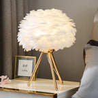 Feather Table Lamp – Modern Bedside & Living Room Light