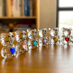 Love Heart Crystal Bear – Glass Figurine & Ornament