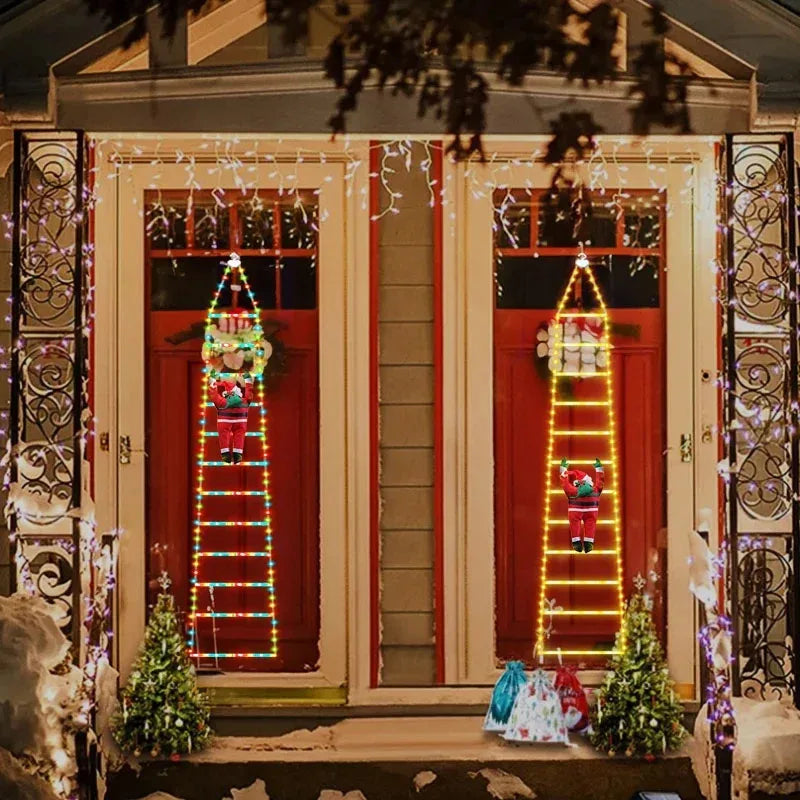 LED Santa Climbing Ladder Light – USB Xmas Decor