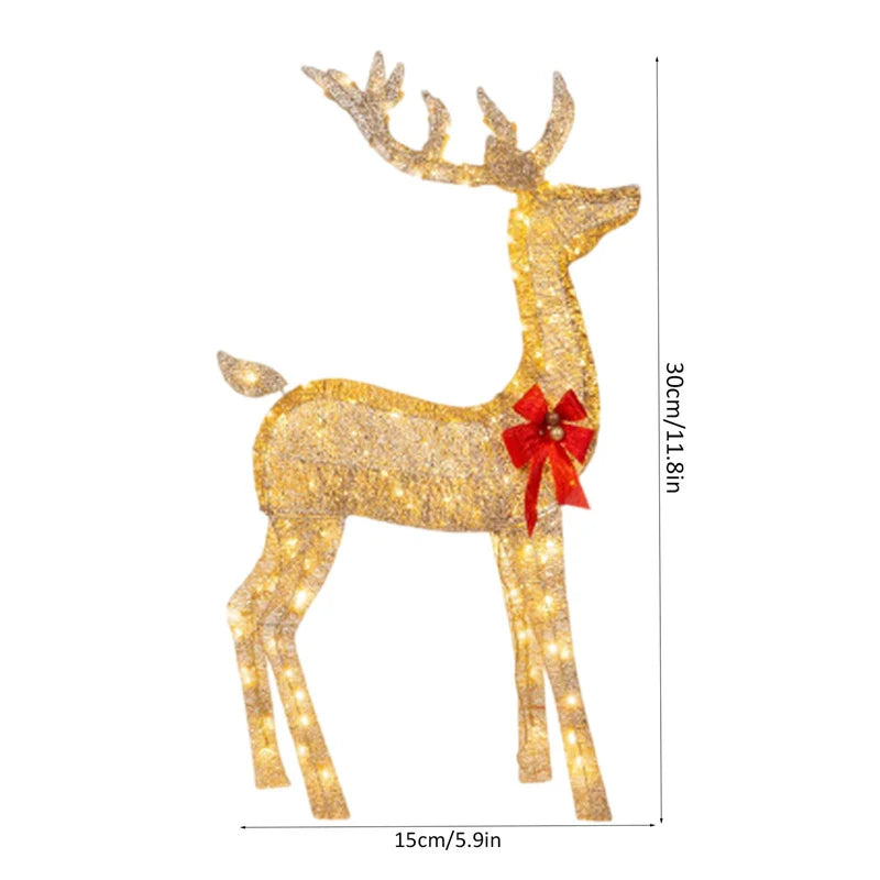 LED Reindeer Decorations – Outdoor Christmas Decor 3PCS