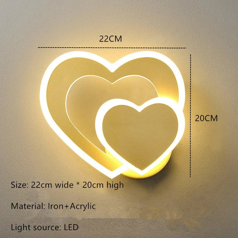 LED Heart Wall Lamp
