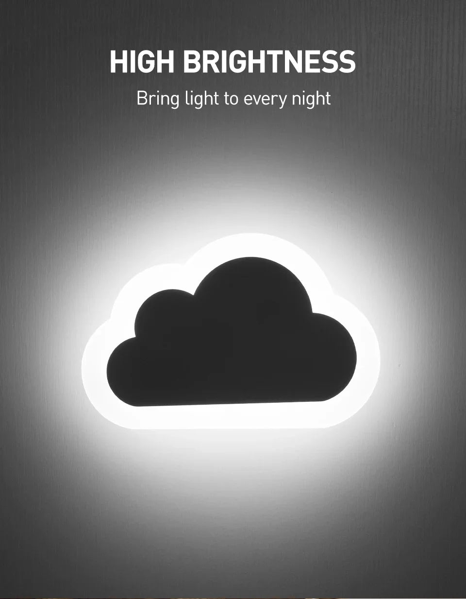 LED Cloud Wall Lamp – Nordic Bedside Light