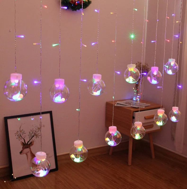 LED Curtain String Lights – Christmas Decoration