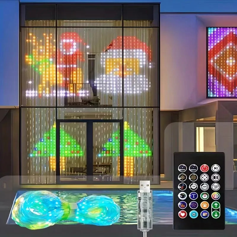 LED Smart Curtain Lights – Music Sync & Remote