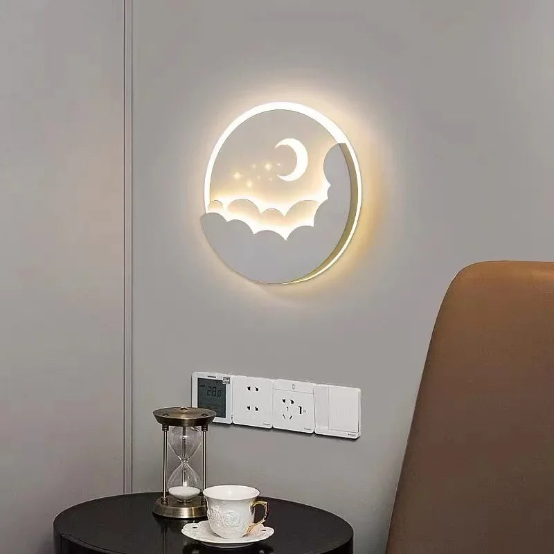 Modern LED Wall Lamp – Cloud & Star Design