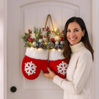Christmas Glove Wreath –  Door & Window Decor