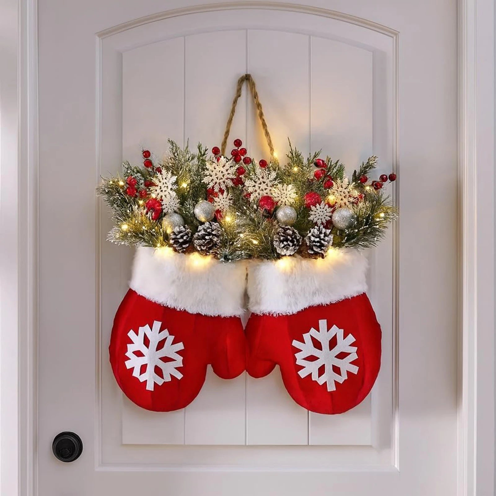 Christmas Glove Wreath –  Door & Window Decor
