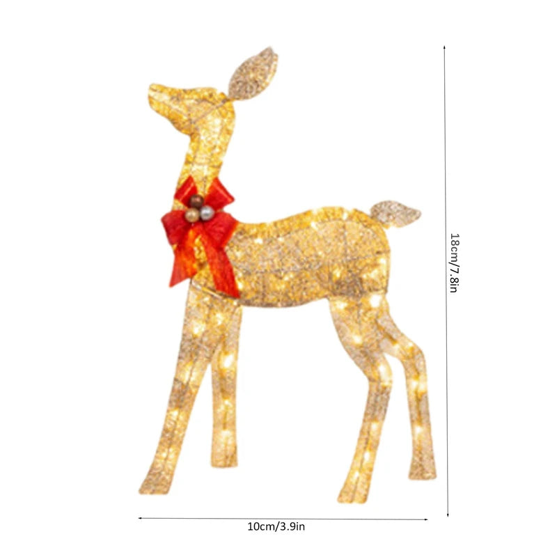 LED Reindeer Decorations – Outdoor Christmas Decor 3PCS