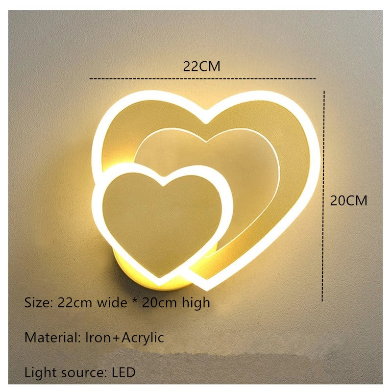 LED Heart Wall Lamp