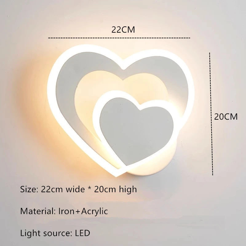LED Heart Wall Lamp