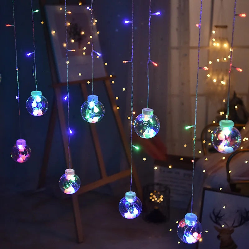 LED Curtain String Lights – Christmas Decoration