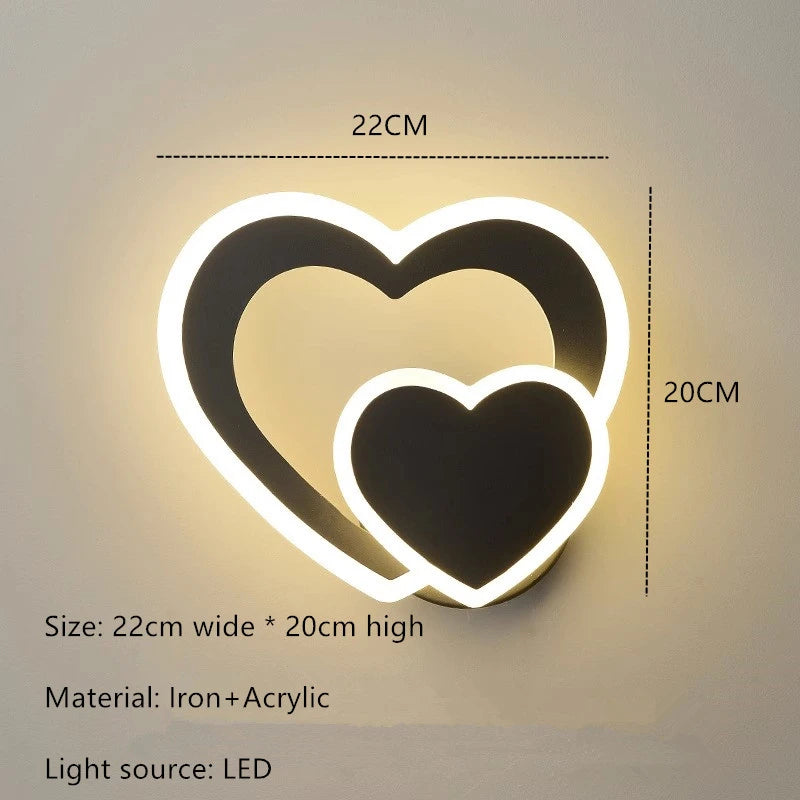 LED Heart Wall Lamp