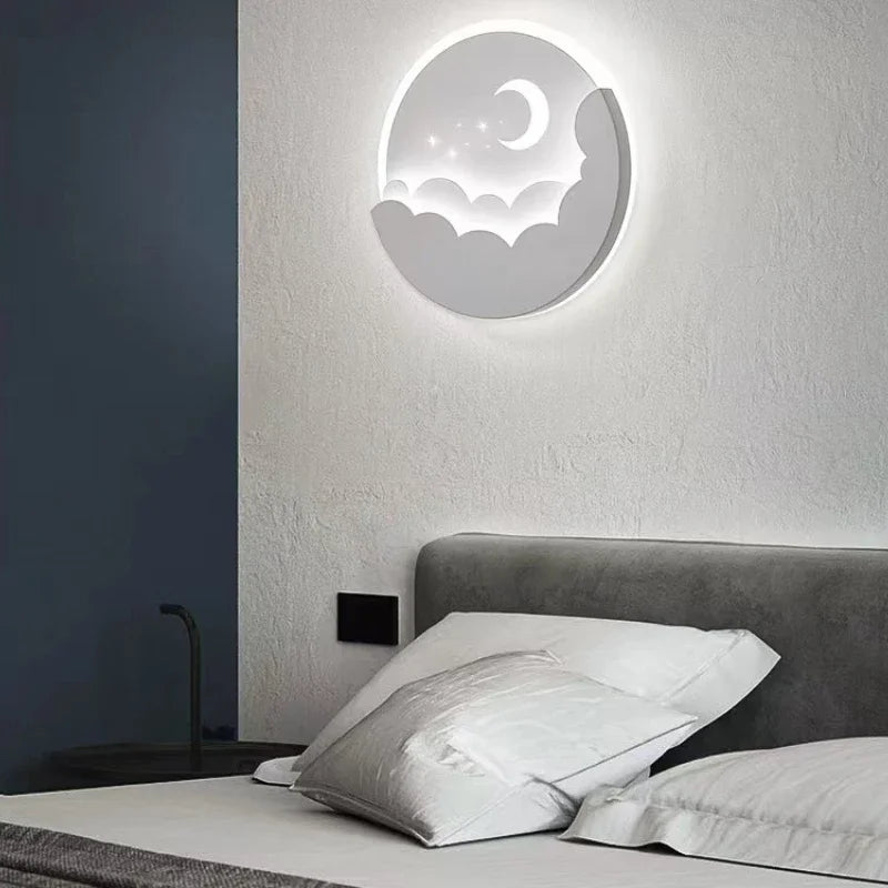 Modern LED Wall Lamp – Cloud & Star Design