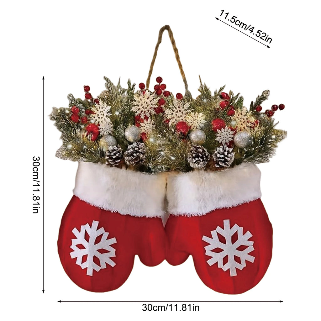 Christmas Glove Wreath –  Door & Window Decor