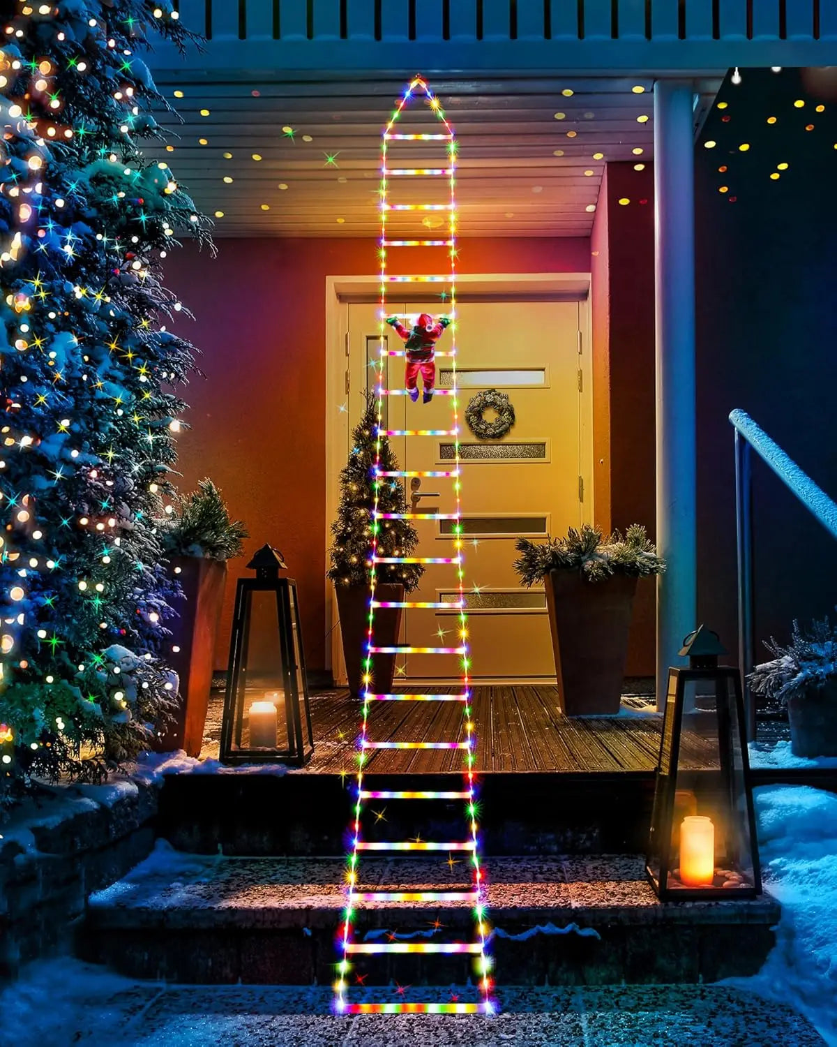 LED Santa Climbing Ladder Light – USB Xmas Decor