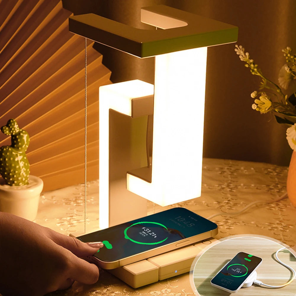 LED Balance Lamp – Wireless Charging Night Light