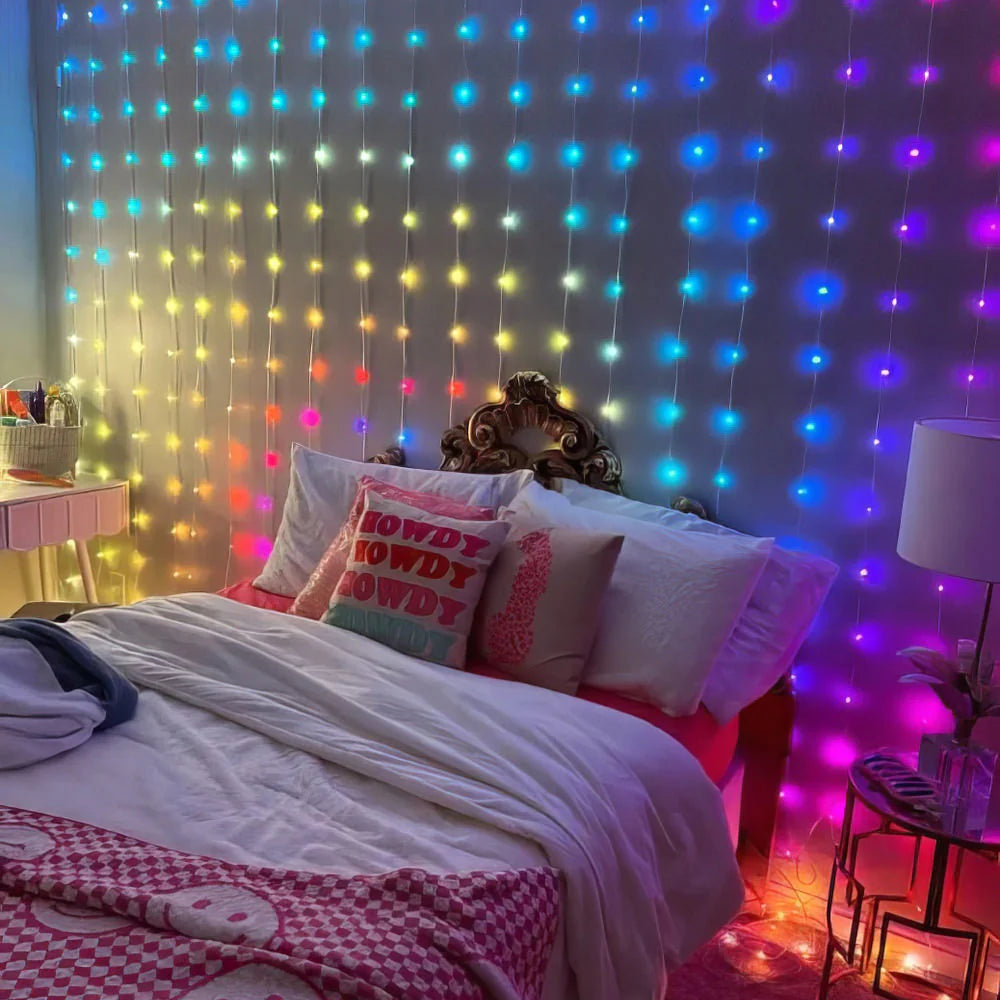 LED Smart Curtain Lights – Music Sync & Remote